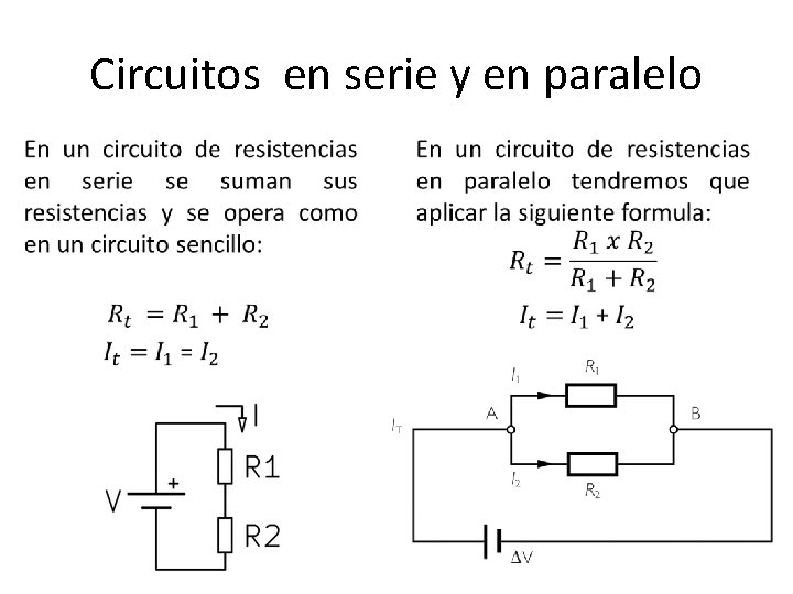 Circuitos en serie y en paralelo • 