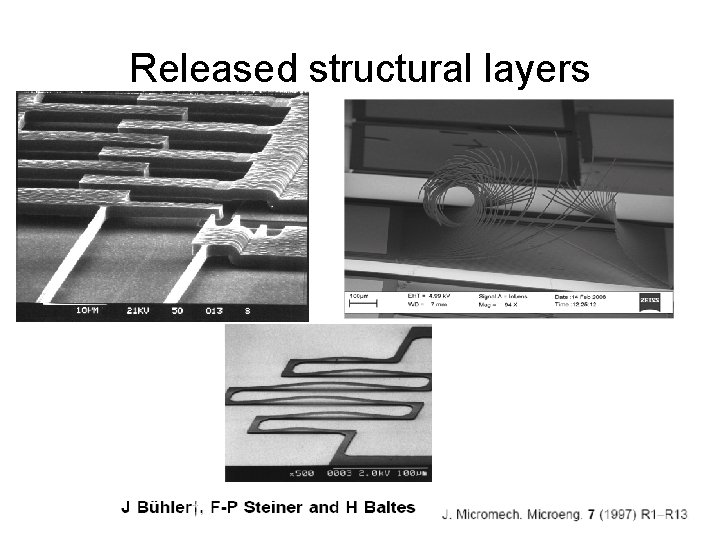 Released structural layers 