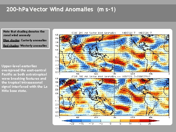 200 -h. Pa Vector Wind Anomalies (m s-1) Note that shading denotes the zonal