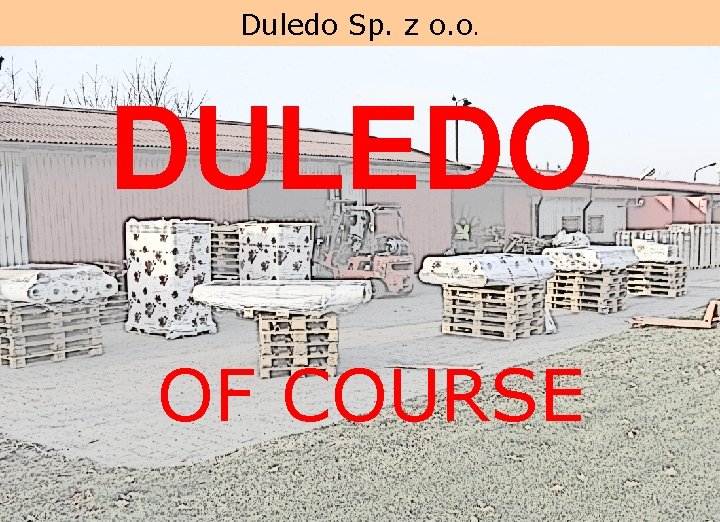  Duledo Sp. z o. o. DULEDO OF COURSE www. duledo. pl 
