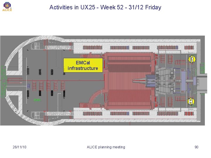 Activities in UX 25 - Week 52 - 31/12 Friday EMCal infrastructure 26/11/10 ALICE