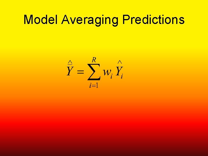 Model Averaging Predictions 