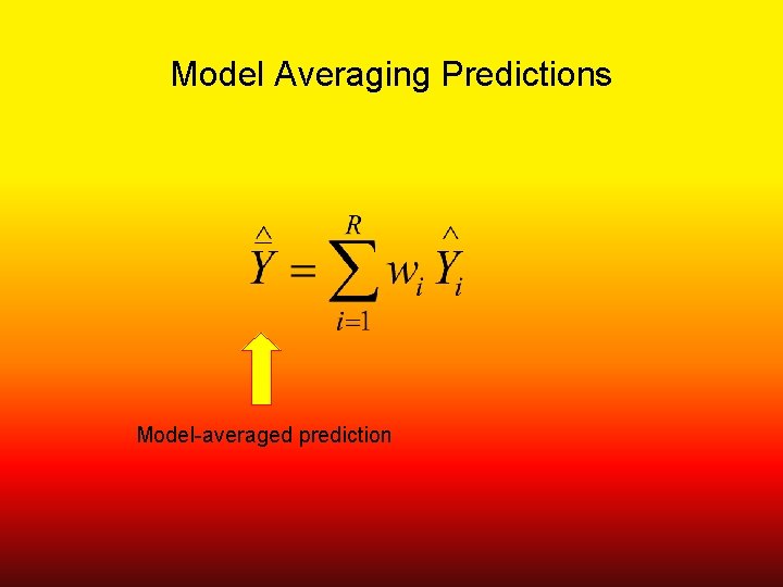 Model Averaging Predictions Model-averaged prediction 