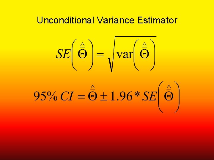 Unconditional Variance Estimator 