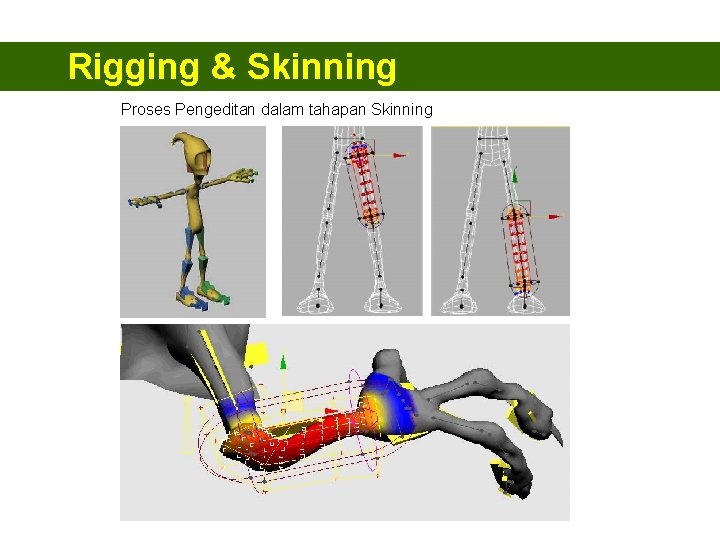 Rigging & Skinning Proses Pengeditan dalam tahapan Skinning 