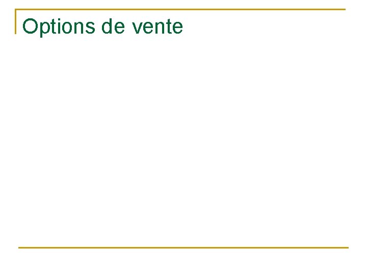 Options de vente 