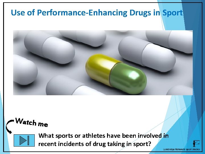 Use of Performance-Enhancing Drugs in Sport Watch me What sports or athletes have been