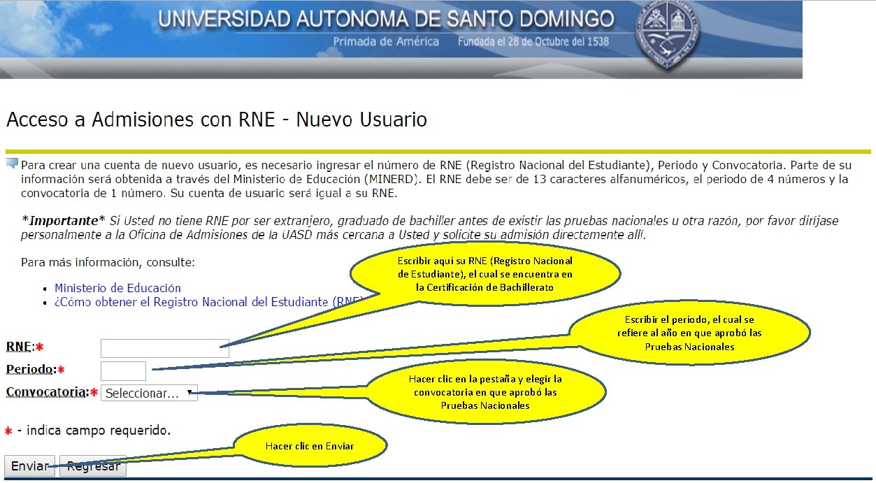 Escribir aquí su RNE (Registro Nacional de Estudiante), el cual se encuentra en la