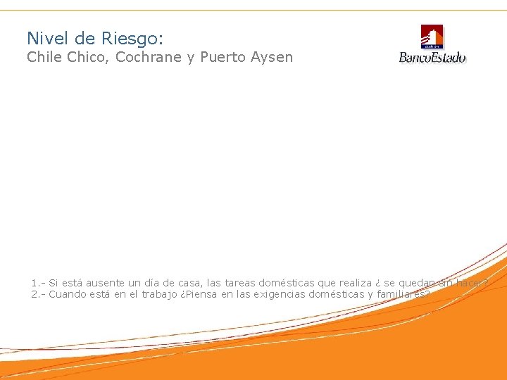 Nivel de Riesgo: Chile Chico, Cochrane y Puerto Aysen 1. - Si está ausente