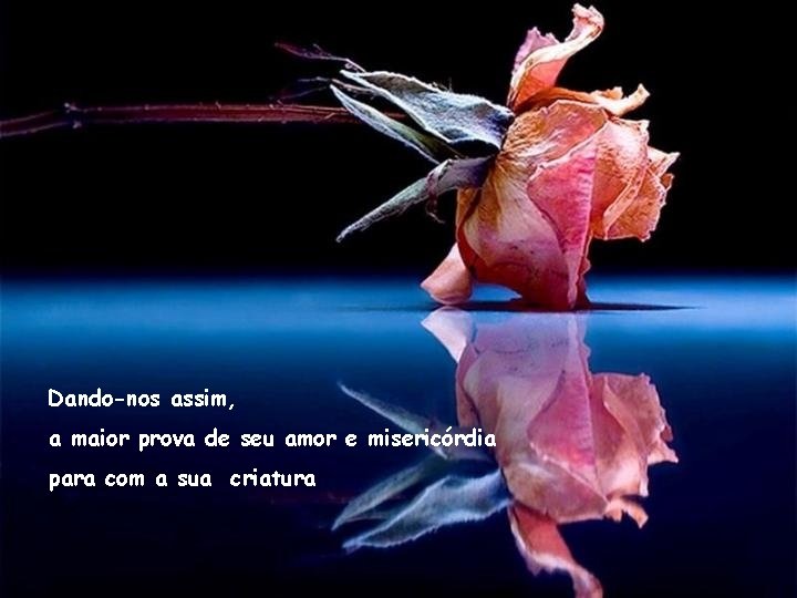 Dando-nos assim, a maior prova de seu amor e misericórdia para com a sua