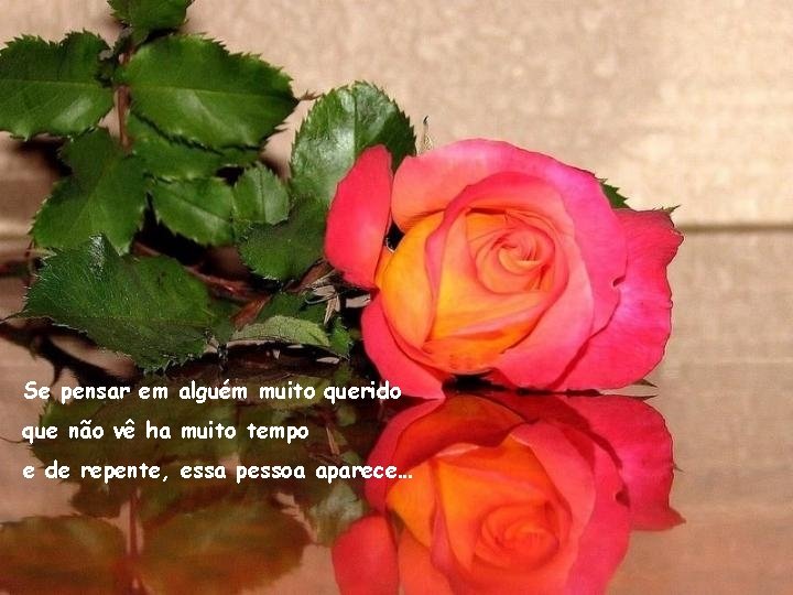 Se pensar em alguém muito querido que não vê ha muito tempo e de