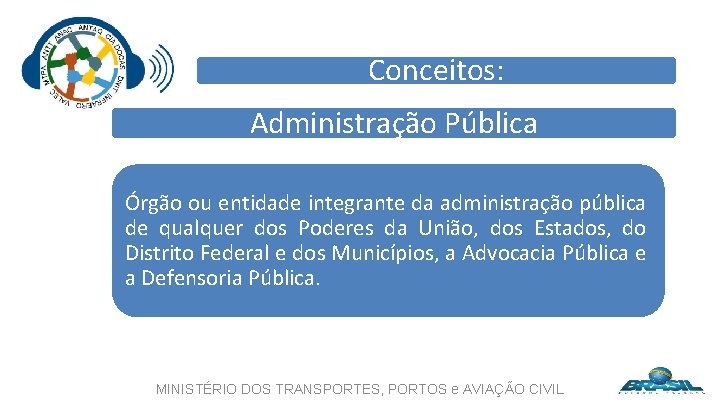 Conceitos: Administração Pública Órgão ou entidade integrante da administração pública de qualquer dos Poderes