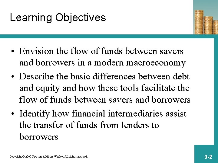 Learning Objectives • Envision the flow of funds between savers and borrowers in a