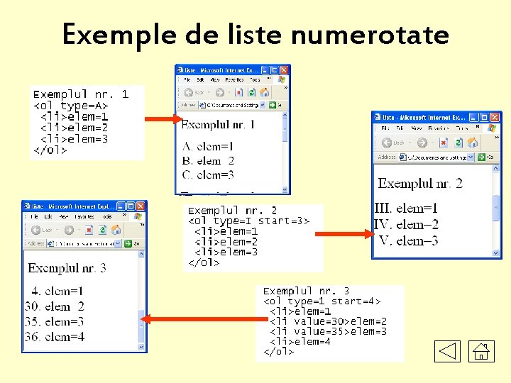 Exemple de liste numerotate 