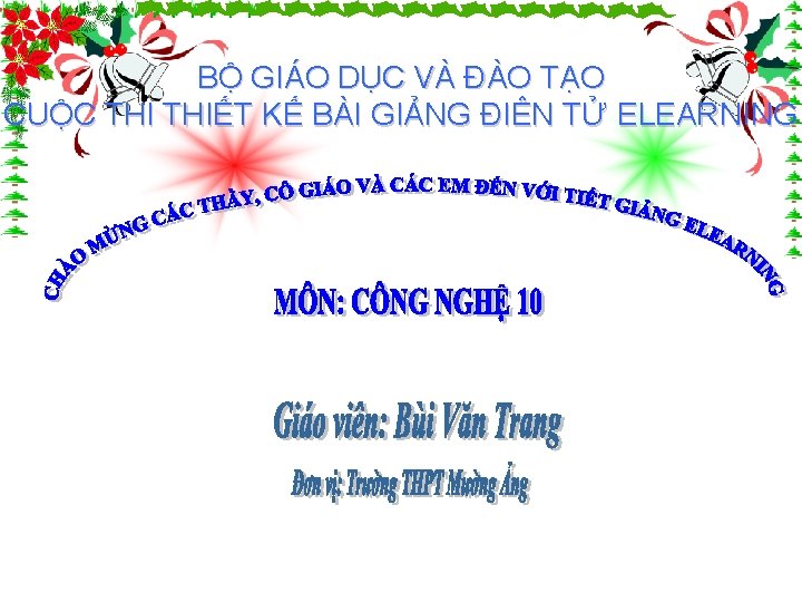 BỘ GIÁO DỤC VÀ ĐÀO TẠO CUỘC THIẾT KẾ BÀI GIẢNG ĐIÊN TỬ ELEARNING