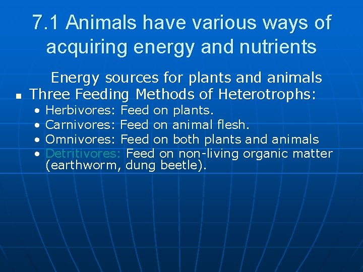 BIOL 4120 Principles of Ecology Lecture 7 Animal