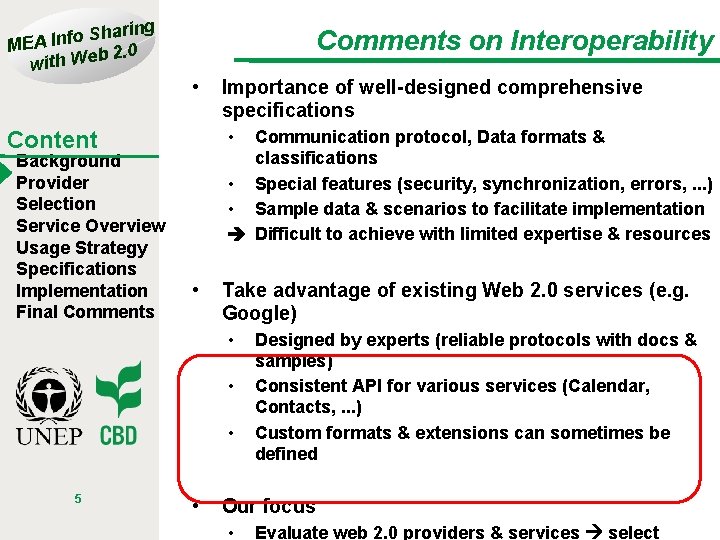 haring S o f n I MEA b 2. 0 with We Comments on