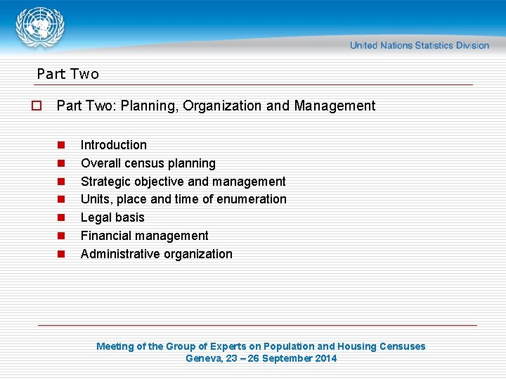 Part Two o Part Two: Planning, Organization and Management n n n n Introduction