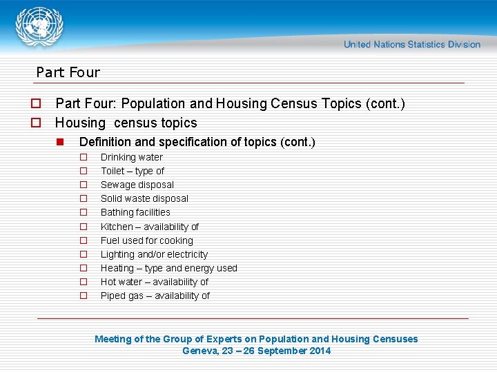 Part Four o Part Four: Population and Housing Census Topics (cont. ) o Housing