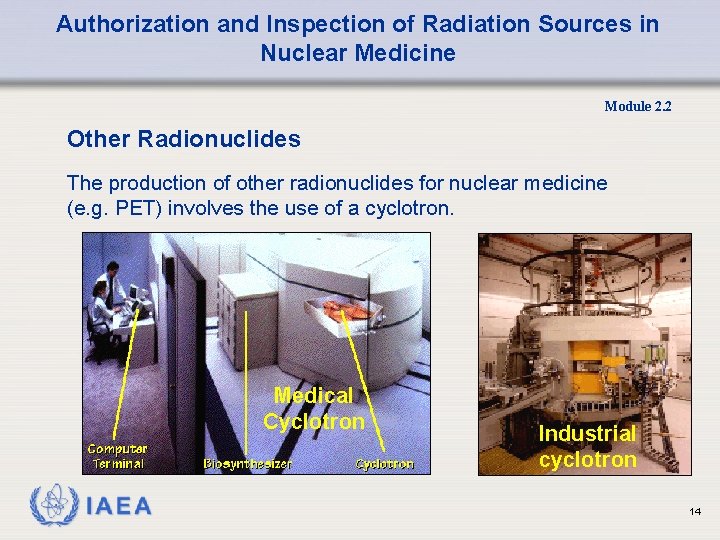 Authorization and Inspection of Radiation Sources in Nuclear Medicine Module 2. 2 Other Radionuclides