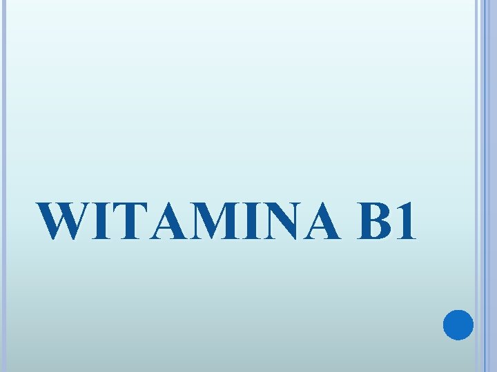 WITAMINA B 1 