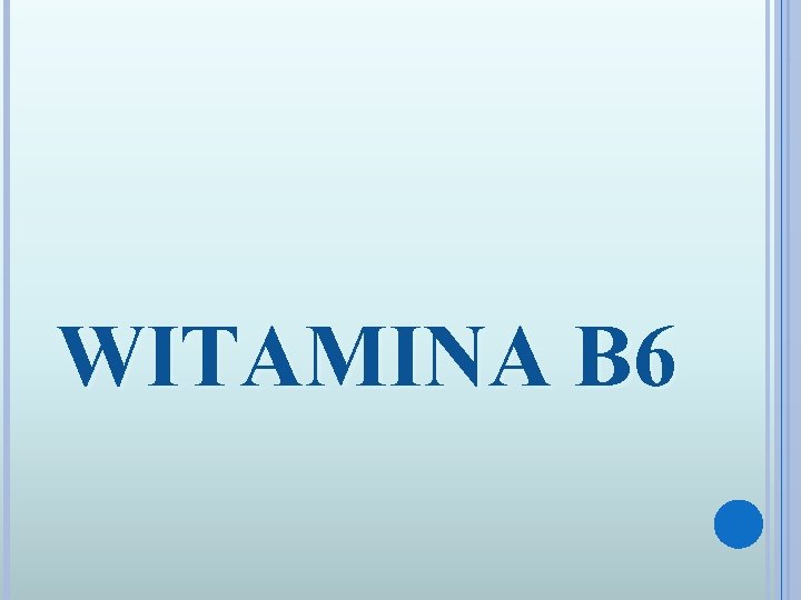 WITAMINA B 6 