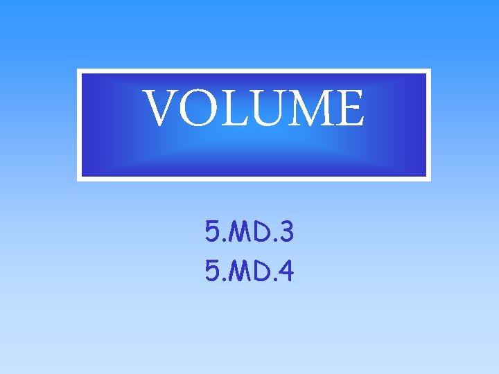 VOLUME 5. MD. 3 5. MD. 4 
