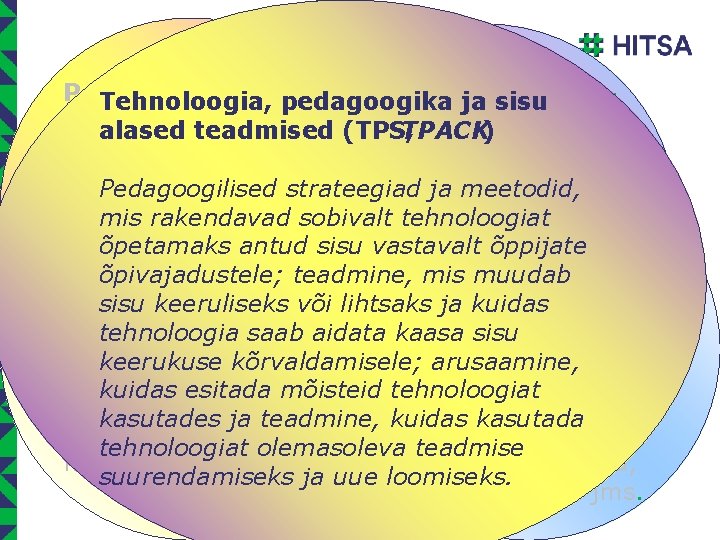 Tehnoloogia alased Pedagoogika ja pedagoogika Tehnoloogia ja sisu Tehnoloogia, ja sisu teadmised tehnoloogia (PT)