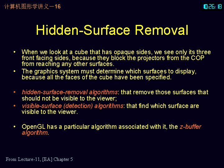 16 From Geometry To Pixels II Based on