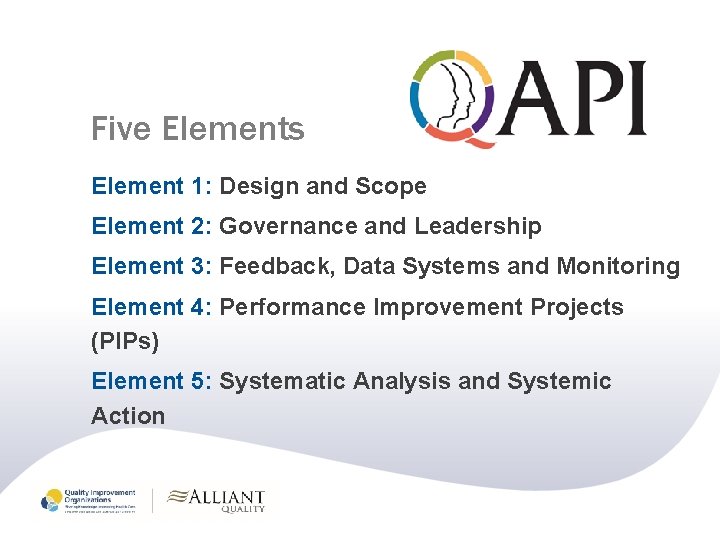 Five Elements Element 1: Design and Scope Element 2: Governance and Leadership Element 3: Five Elements Element 1: Design and Scope Element 2: Governance and Leadership Element 3: