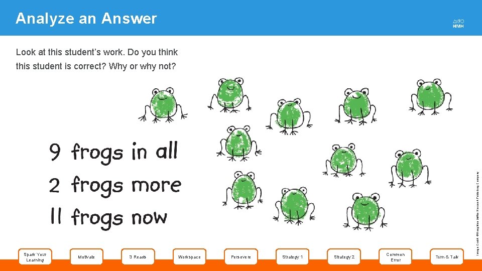 Analyze an Answer Look at this student’s work. Do you think Spark Your Learning
