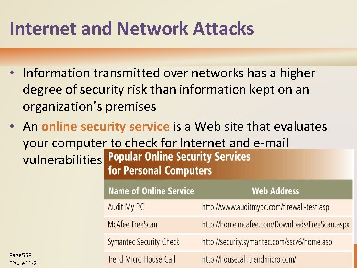 Internet and Network Attacks • Information transmitted over networks has a higher degree of