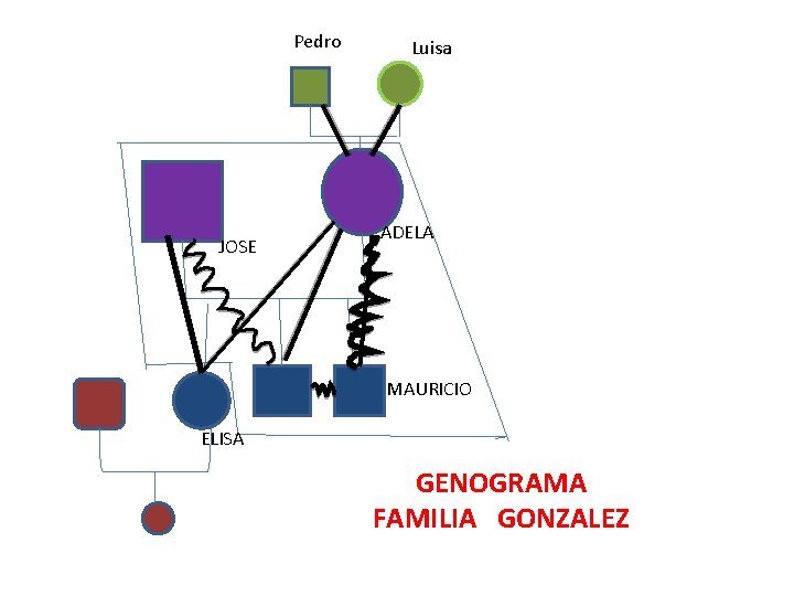 Pedro JOSE Luisa ADELA MAURICIO ELISA GENOGRAMA FAMILIA GONZALEZ 