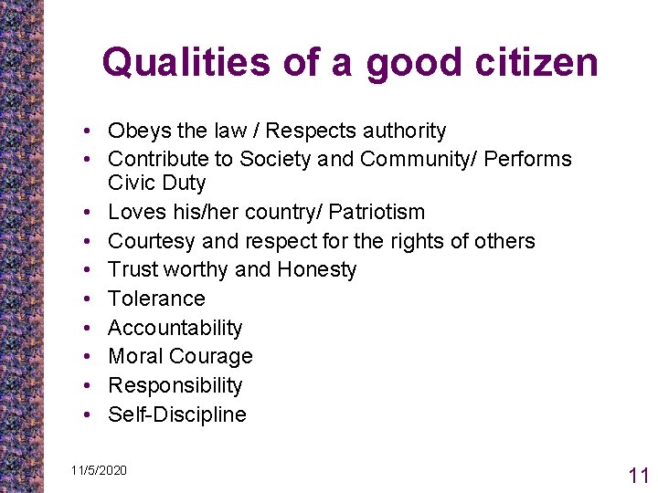 Characteristics Of Good Citizen Https Www Surveymonkey Comrhsshtn