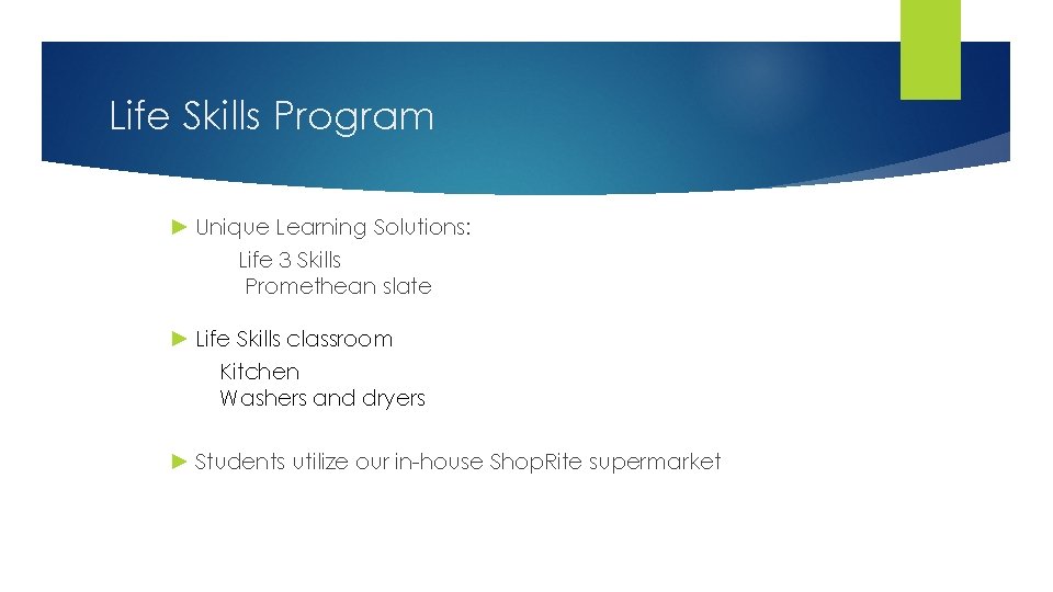 Life Skills Program ► Unique Learning Solutions: Life 3 Skills Promethean slate ► Life