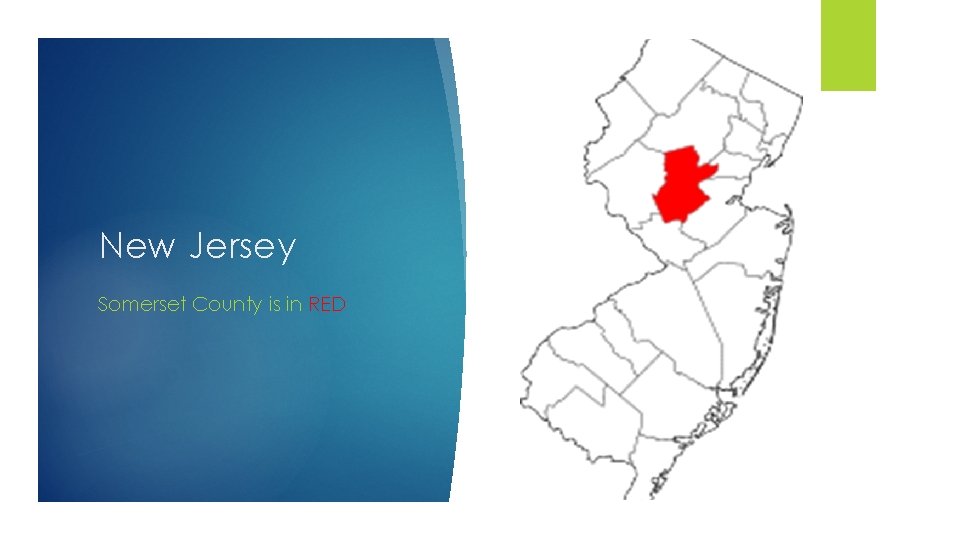 New Jersey Somerset County is in RED 