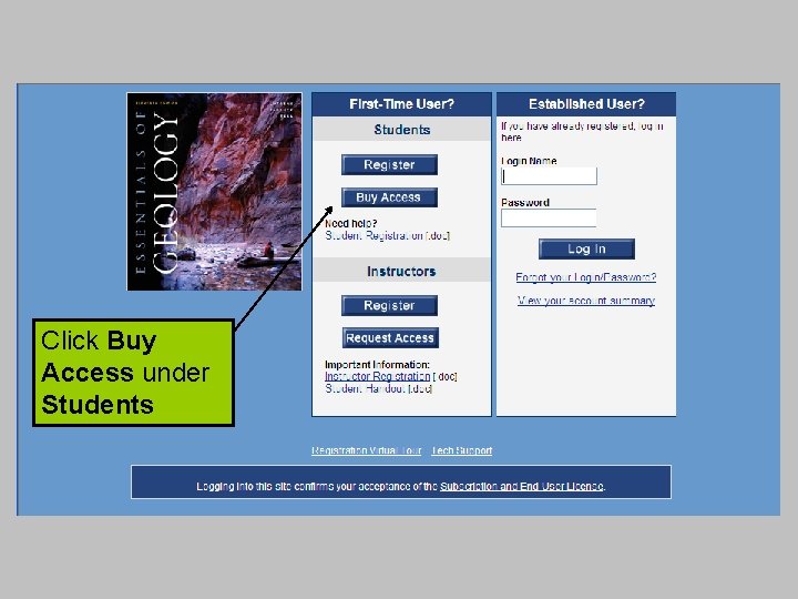 Click Buy Access under Students 