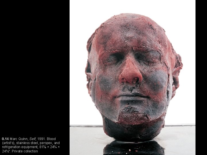 0. 14 Marc Quinn, Self, 1991. Blood (artist’s), stainless steel, perspex, and refrigeration equipment,