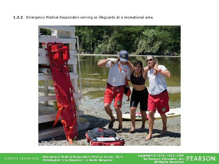 1. 2. 2 Emergency Medical Responders serving as lifeguards at a recreational area. Emergency