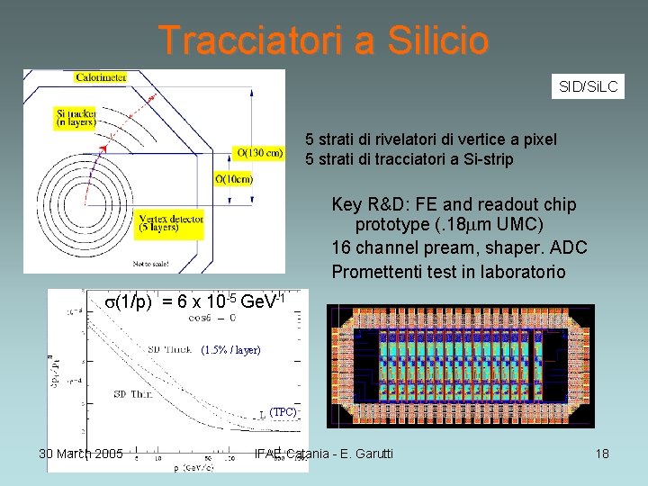 Tracciatori a Silicio SID/Si. LC 5 strati di rivelatori di vertice a pixel 5