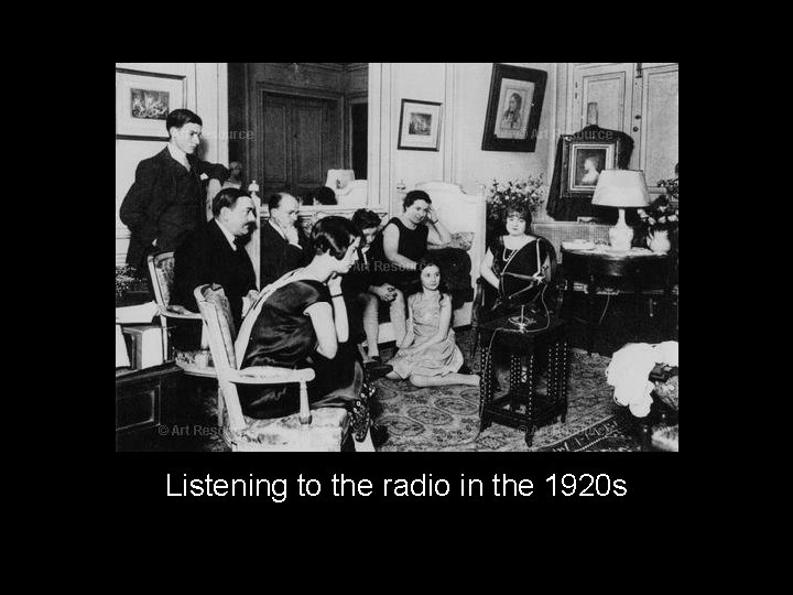 Listening to the radio in the 1920 s 
