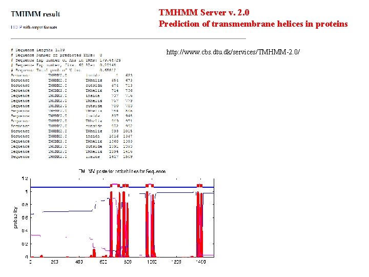 TMHMM Server v. 2. 0 Prediction of transmembrane helices in proteins http: //www. cbs.