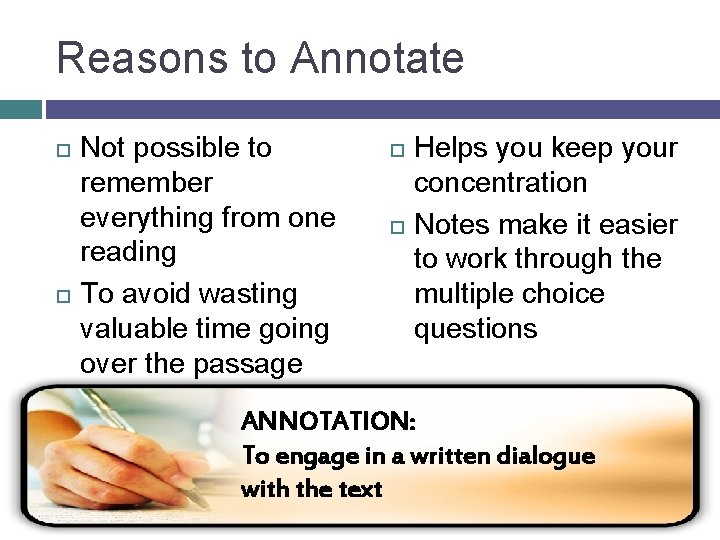 Reasons to Annotate Not possible to Helps you keep your remember concentration everything from