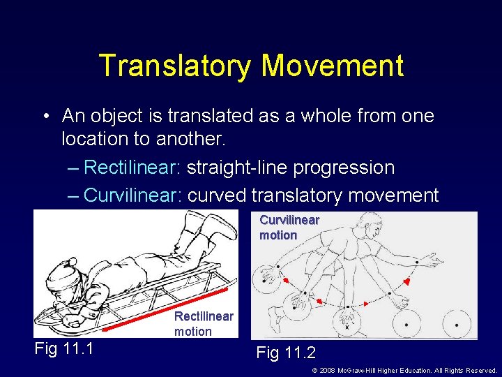 Translatory Movement • An object is translated as a whole from one location to
