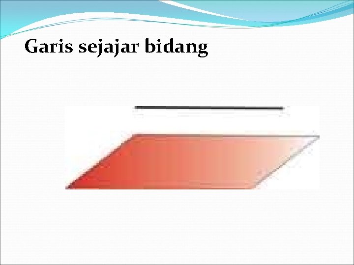 Garis sejajar bidang 