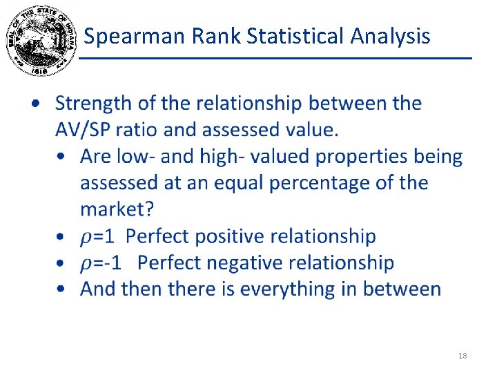 Spearman Rank Statistical Analysis • 18 