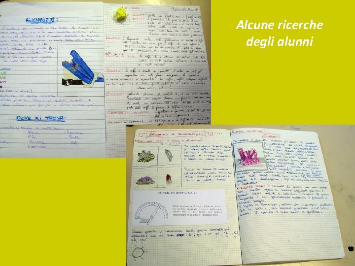 Alcune ricerche degli alunni 