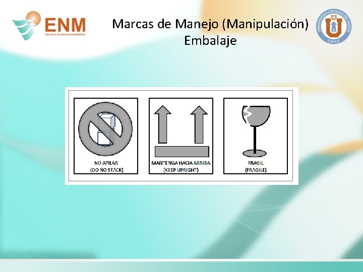 Marcas de Manejo (Manipulación) Embalaje 