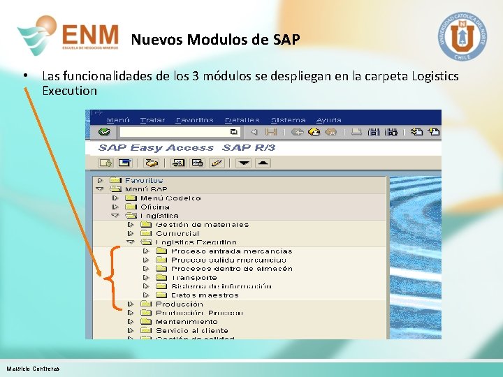 Nuevos Modulos de SAP • Las funcionalidades de los 3 módulos se despliegan en