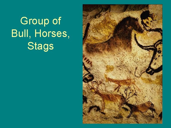 Group of Bull, Horses, Stags 